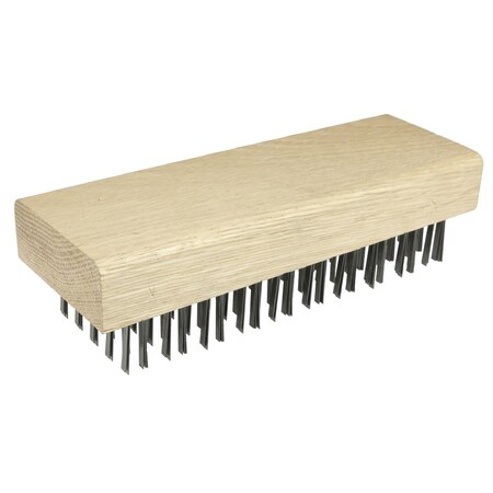 Weiler Butcher Block Brush, Flat Wire Fill, 1-1/4" Trim Length 44073